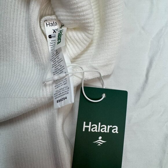 NWT Halara White Ribbed Knit Sweater XS - Picture 5 of 5